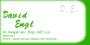 david engl business card
